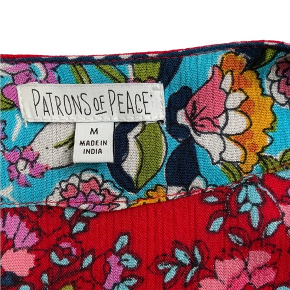 PATRONS of PEACE OPEN FRONT BOHO DUSTER 100% RAYON - Picture 3 of 5